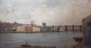 Newcastle upon Tyne vanuit het zuidwesten, 1884 door John Wallace