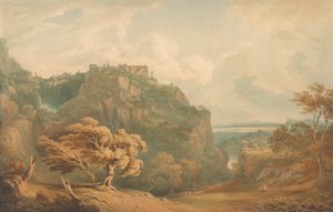 Een uitzicht op Tivoli richting Rome door John Warwick Smith