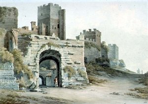 Porta Tiburtina (nu Porta di San Lorenzo), Rome, van binnen gezien door John Warwick Smith