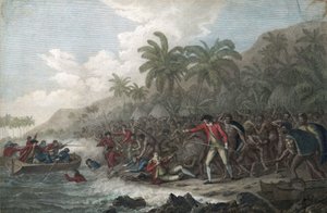 De dood van kapitein James Cook op 14 februari