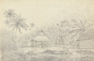 Uitzicht op het Eiland Krakatau door John Webber