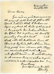 Brief van John Wesley aan Samuel Bradburn, 25 maart 1783 door John Wesley