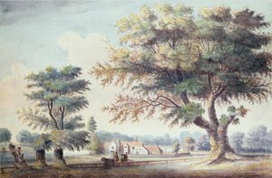 Het oude Cheesecake House, ten noorden van de Serpentine, 1786 door John White