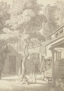 De Binnenplaats van het Huis van de Heer Bank, Northernhay, Exeter door John White Abbott