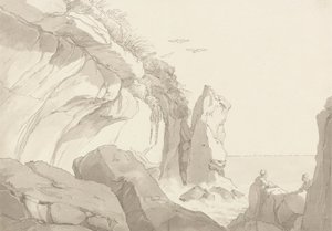 De Warren Bij Exmouth, Devon: Figuren op Rotsen aan de Zee