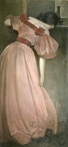 Portretstudie in Roze (De Roze Jurk), 1896 door John White Alexander