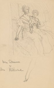Studie voor De Skinner Zusters door John White Alexander
