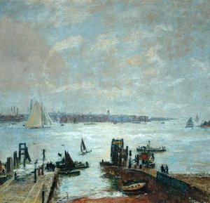 Haven van Portsmouth, 1907 door John William Buxton Knight