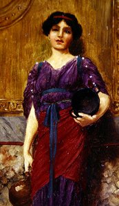 Vrouwelijke figuur door John William Godward