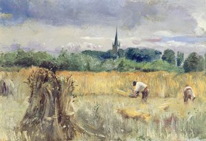 Oogstveld, Stratford-upon-Avon door John William Inchbold