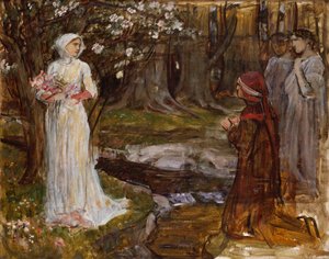Dante en Beatrice, 1915 door John William Waterhouse