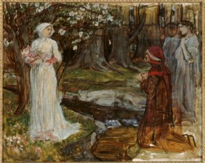 Dante en Matilda door John William Waterhouse