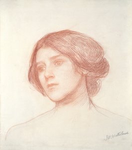 Hoofd van een meisje door John William Waterhouse