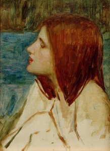 Hoofd van een meisje door John William Waterhouse