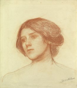 Hoofd van een meisje door John William Waterhouse