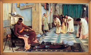 De favorieten van de Romeinse keizer Honorius door John William Waterhouse