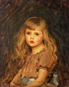 Portret van een Meisje door John William Waterhouse