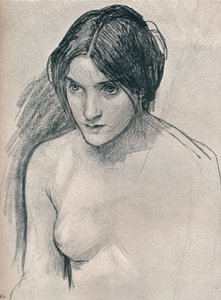 Studie voor het schilderij Hylas en de Nimfen, ca. 1896 door John William Waterhouse