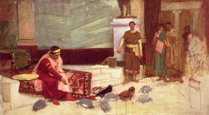 De Favorieten van Keizer Honorius (AD 384-423) door John William Waterhouse