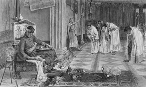 De favorieten van keizer Honorius, gegraveerd door J. Stephenson