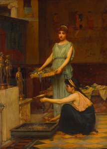 Het huishouden van de goden door John William Waterhouse
