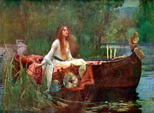 De Dame van Shalott, 1888 1923 door John William Waterhouse
