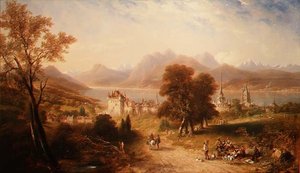 Meer van Luzern door John Wilson Carmichael