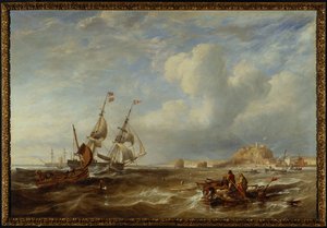 De 78-Ton Brigantijn "The Advocate" voor St. Helier, Jersey, 1749