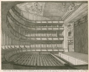 Theatre Royal, Covent Garden, Londen, zoals gewijzigd voor de opening op 15 september 1794 door John Winston