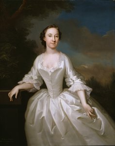 Portret van Lucy Parry, vrouw van admiraal Parry, 1745-1749 door John Wollaston