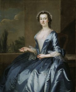 Portret van een vrouw door John Wollaston