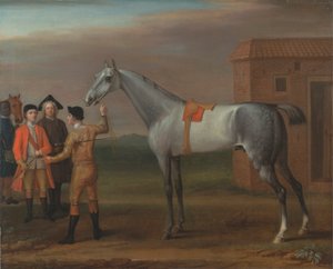 Lamprey, met zijn eigenaar Sir William Morgan, in Newmarket