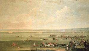 De startpost in Newmarket door John Wootton