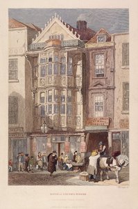 Paul Pindar Tavern, Bishopsgate, Londen, 1851 door John Wykeham Archer
