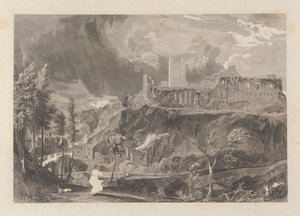 Kasteel en stad Richmond door John Wykeham Archer