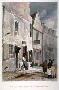 Uitzicht op de oostpoortresten van de Abdij van St Saviour, Bermondsey, Londen, 1851 door John Wykeham Archer