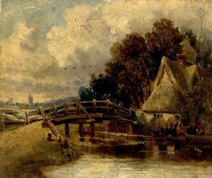 Op de Stour nabij East Bergholt, Suffolk door John Constable