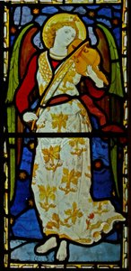 Muzikale engel, 1870 (glas-in-lood)