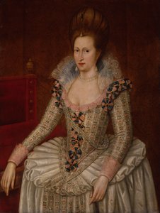 Koningin Anna van Denemarken, c.1605 door John de the Elder (attr. to) Critz