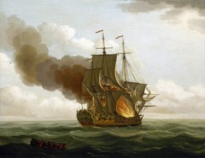 De brand aan boord van de galerij 