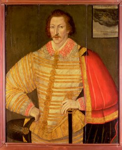 Portret van een heer, vermoedelijk de Engelse navigator Thomas Cavendish