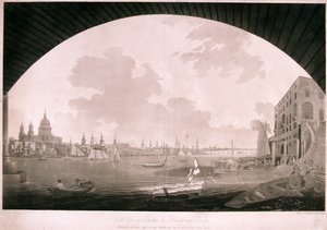 City of London vanaf Blackfriars Bridge door John william Edy