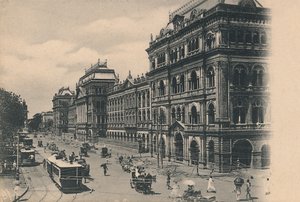 Uitzicht op Writers Buildings, Calcutta, c1910