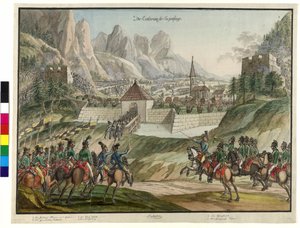 De verovering van de Luziensteig door Oostenrijkse troepen 1799