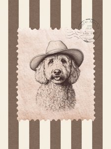 Cowboy-poedelstempel door Jolly and Dash