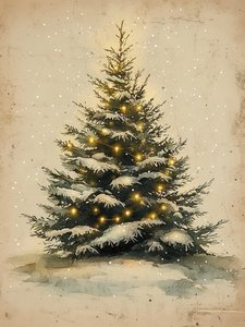 Besneeuwde kerstboom door Jolly and Dash
