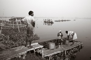 Wetlandvissen in Kolkata, 2016 (foto) door Jon Nicholson