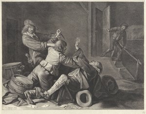 Gevecht in een interieur
