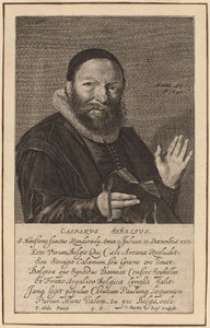 Caspar Sibelius door Jonas Suyderhoff after Frans Hals