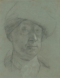 Zelfportret met stoffen hoed door Jonathan Richardson the Elder